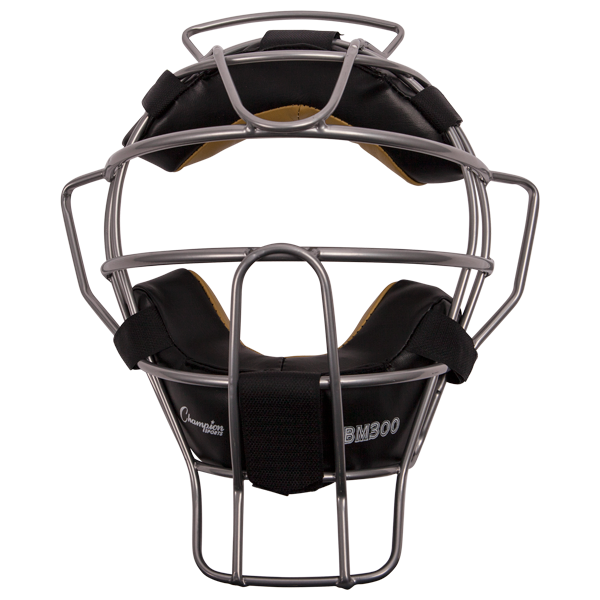 Champion Sports Ultra Lightweight Umpire Face Mask with EverClean - Silver