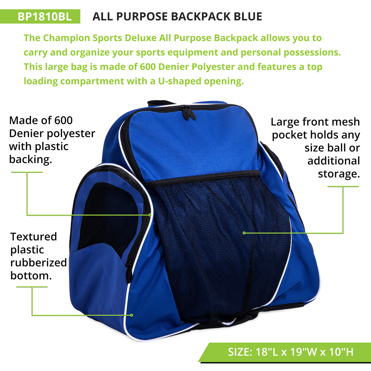 Champion Sports All Purpose Backpack