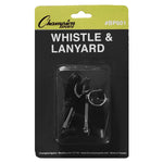 Champion Sports Plastic Whistle and Lanyard - Dozen