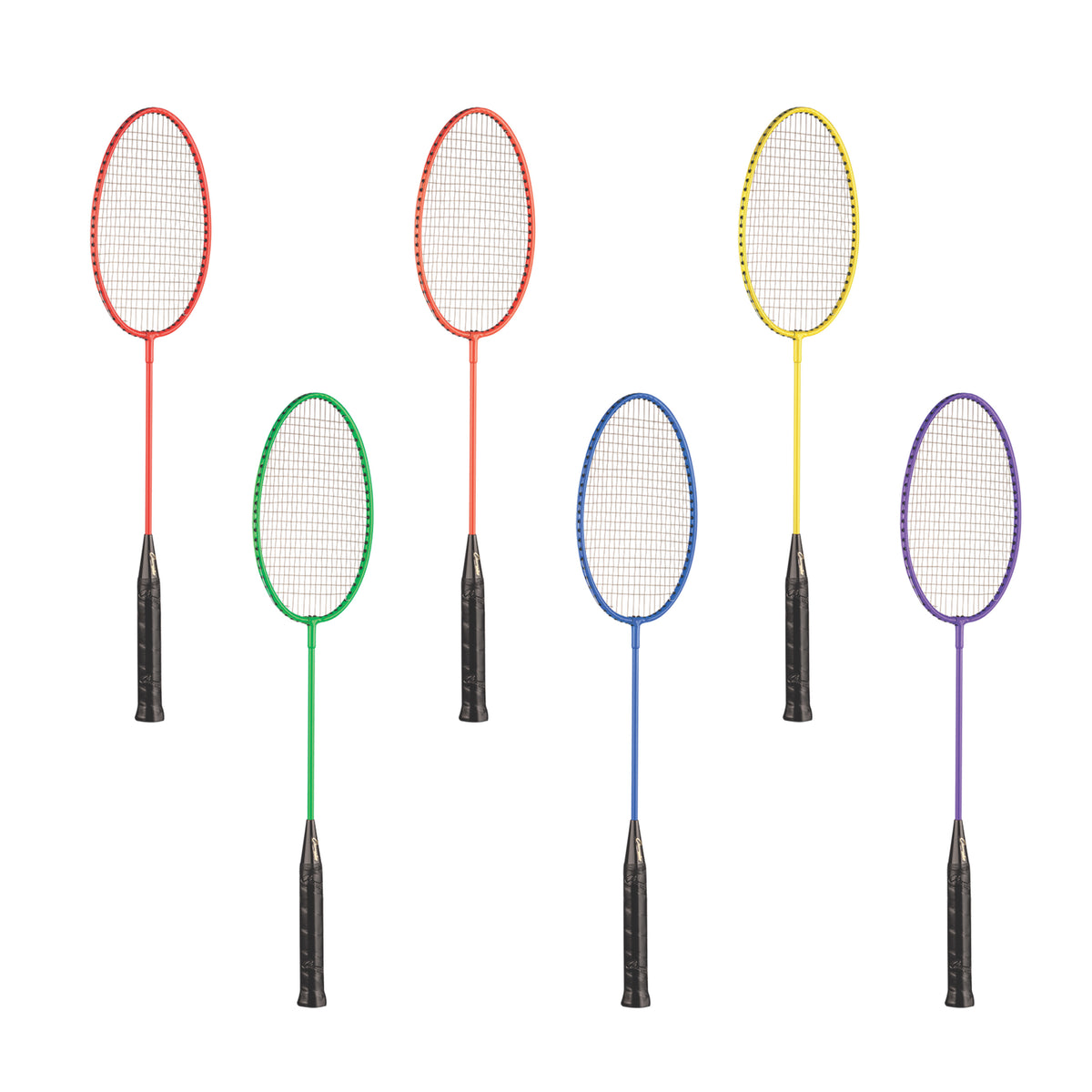 Champion Sports Tempered Steel Badminton Racket Set with Coated Steel Strings