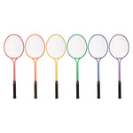 Champion Sports Twin Tempered Steel Shaft and Frame Badminton Racket - Set of 6 (Assorted Colors)