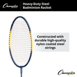 Champion Sports Heavy-Duty Steel Badminton Racket