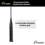 Champion Sports Heavy-Duty Steel Badminton Racket