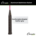 Champion Sports Aluminum Badminton Racket with Braided Nylon Strings