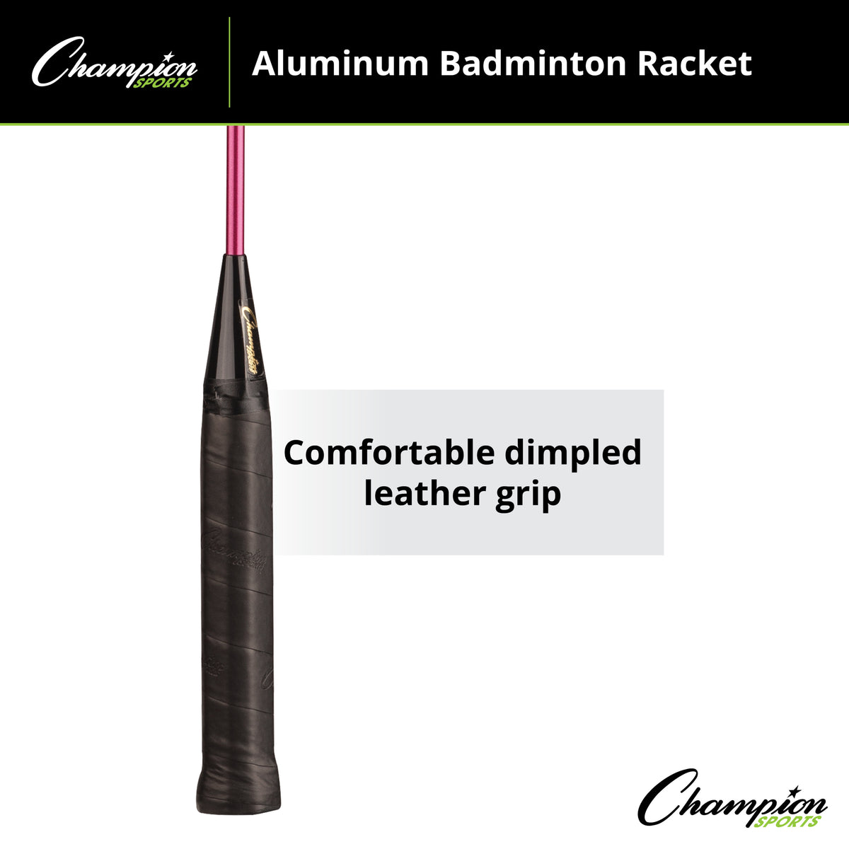 Champion Sports Aluminum Badminton Racket with Coated Steel Strings