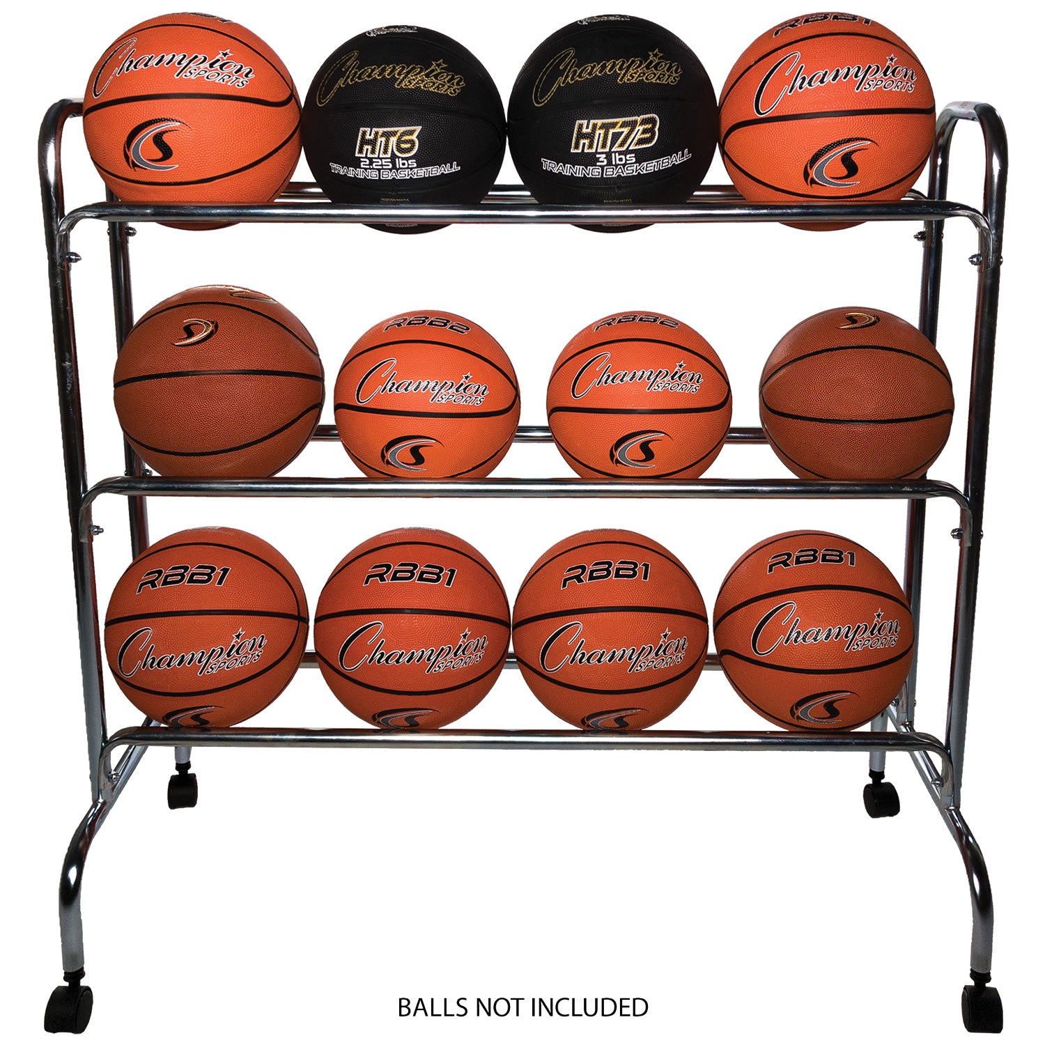 Champion Sports 12-Ball Powder-Coated Cart