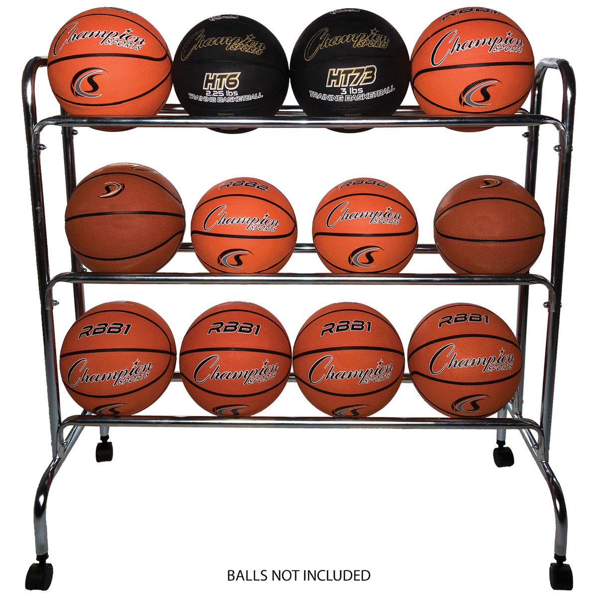Champion Sports 12-Ball Powder-Coated Cart