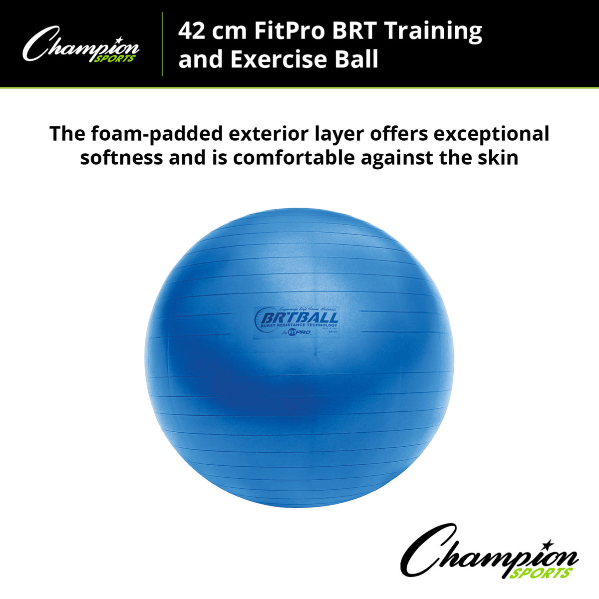 Champion Sports FitPro BRT Training & Exercise Ball - 65 cm