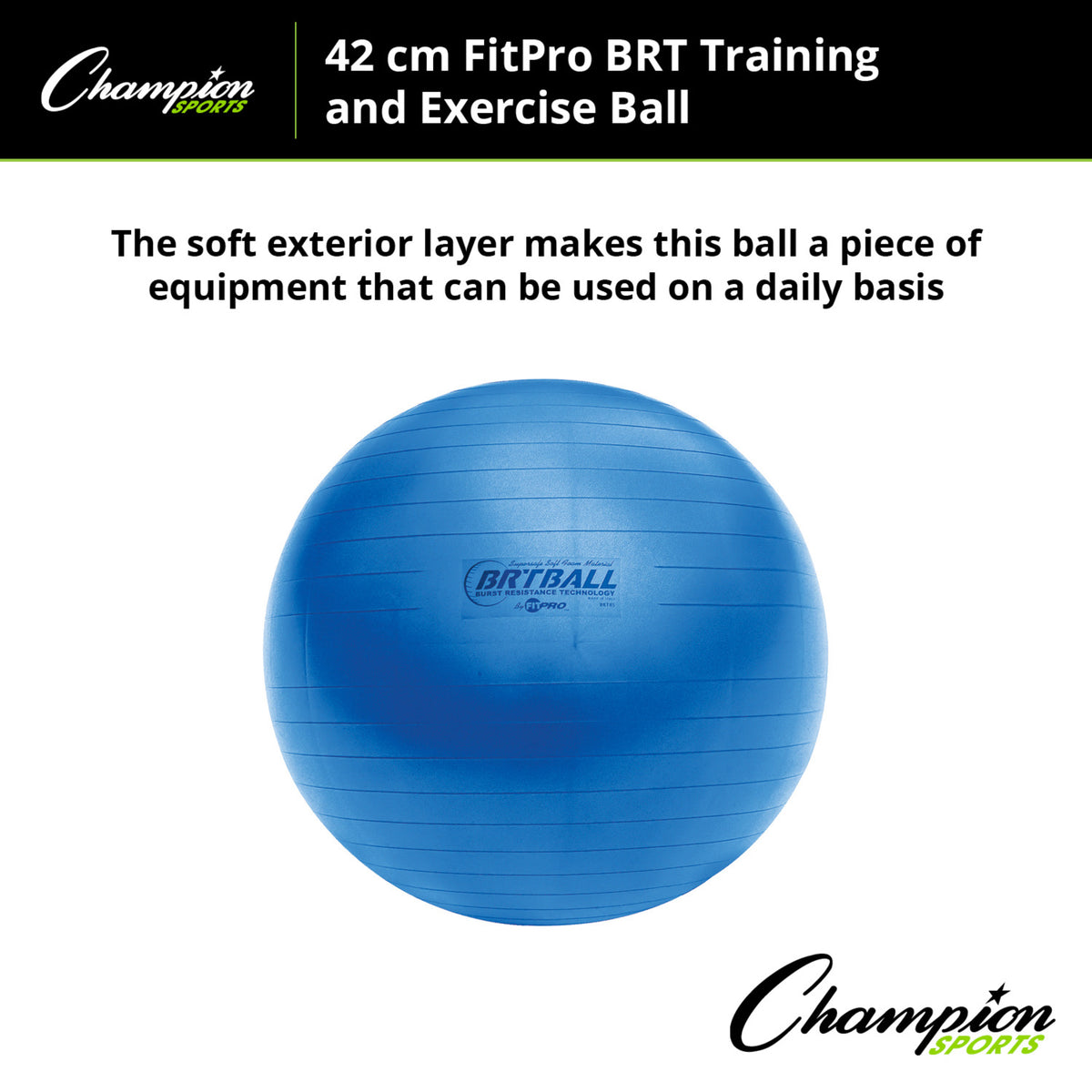 Champion Sports FitPro BRT Training & Exercise Ball - 65 cm