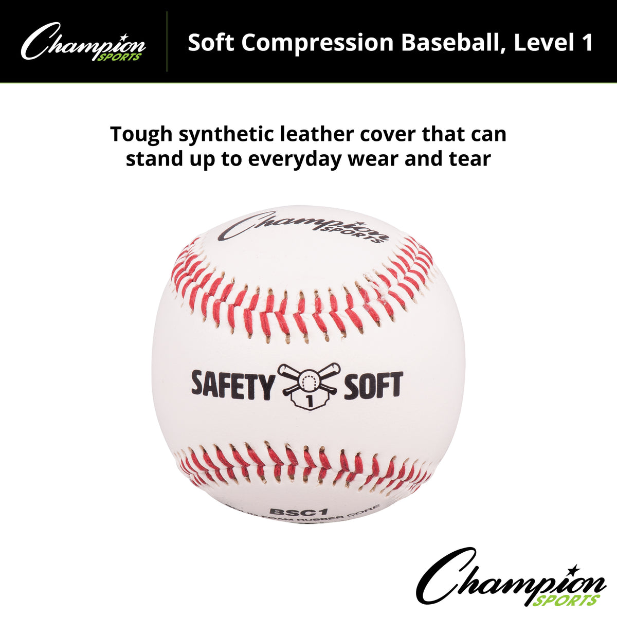 Champion Sports Soft Compression Baseballs - Dozen