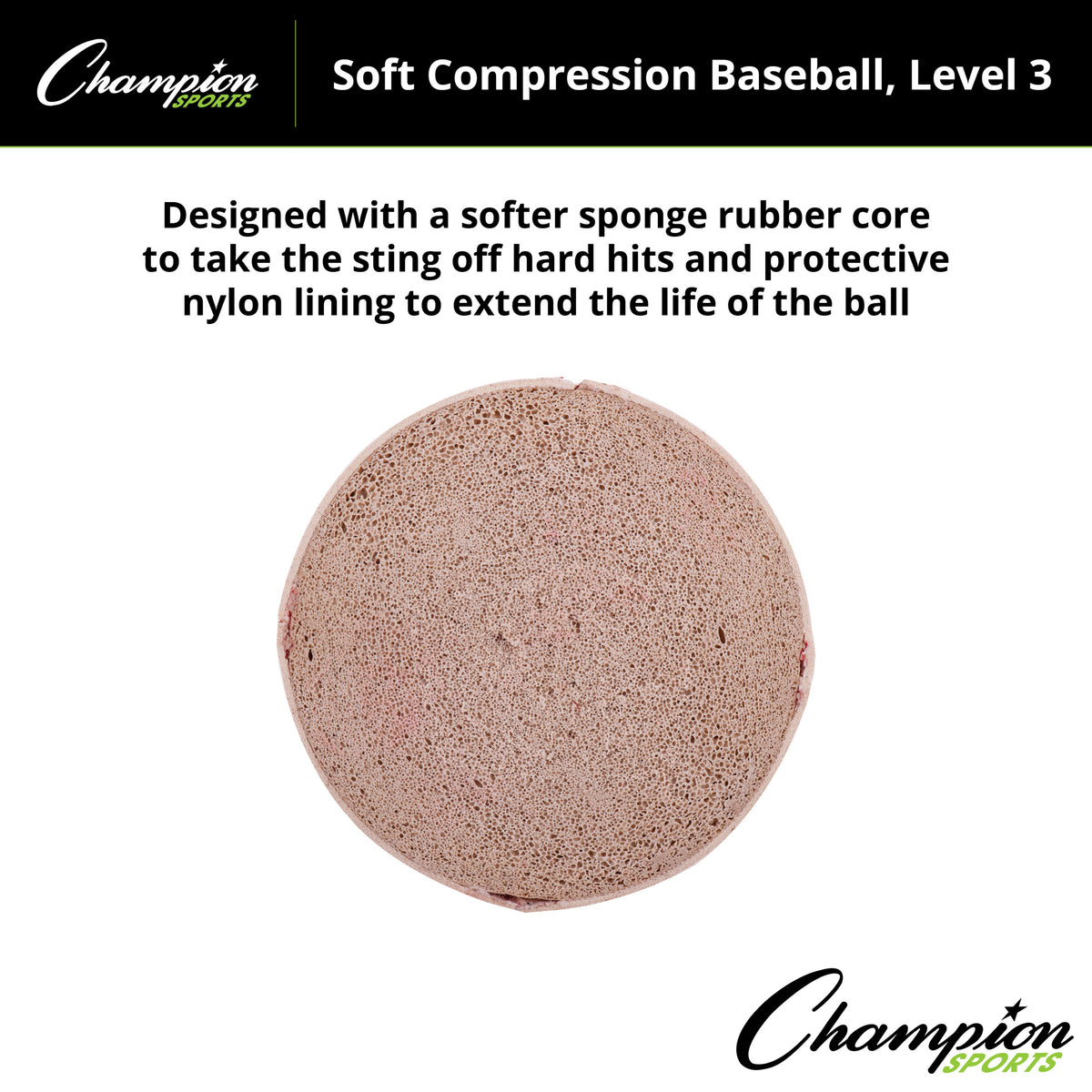 Champion Sports Soft Compression Baseballs - Dozen