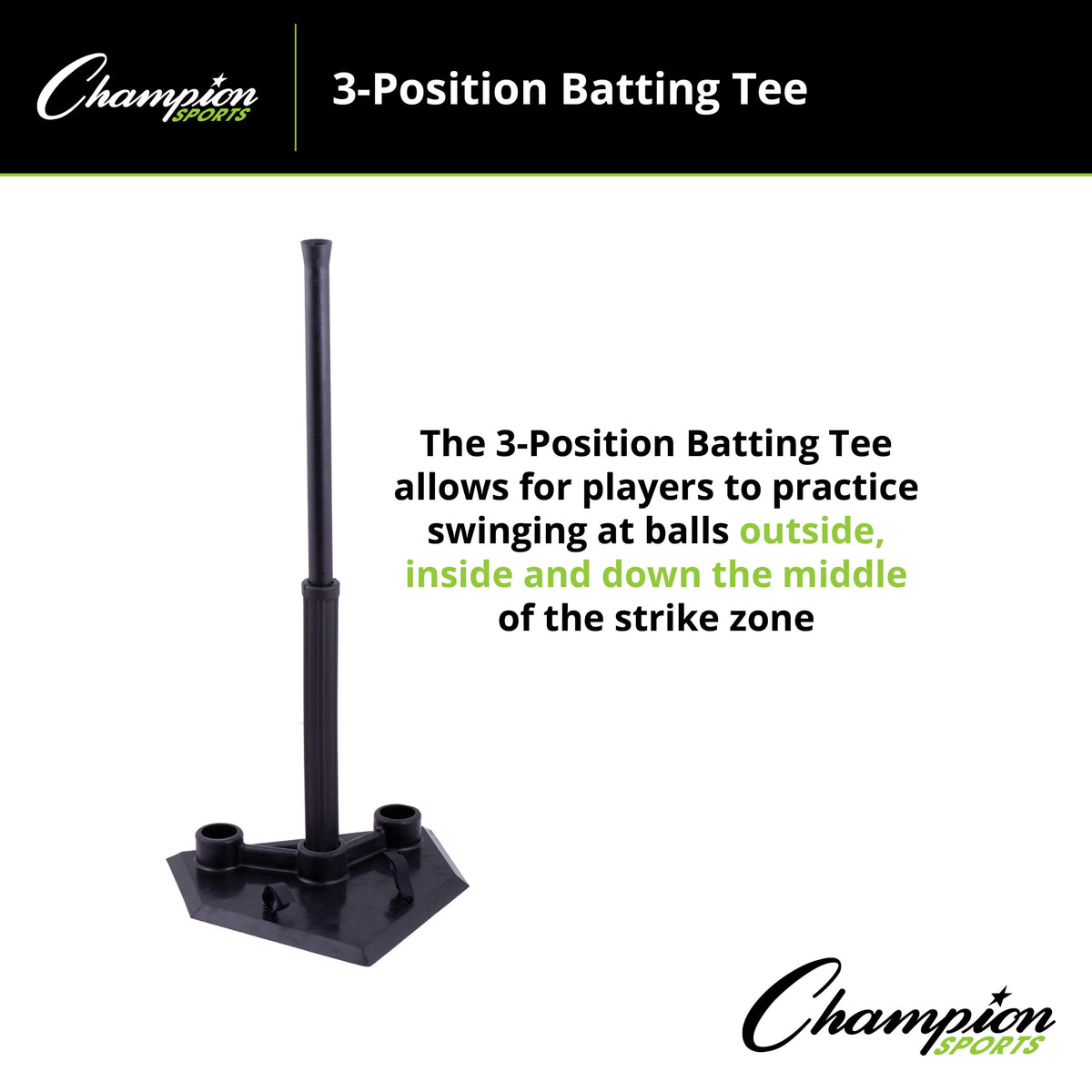 Champion Sports 3-Position Batting Tee