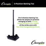 Champion Sports 5-Position Batting Tee