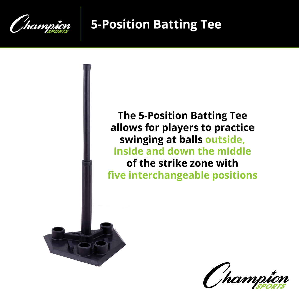 Champion Sports 5-Position Batting Tee