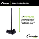 Champion Sports 5-Position Batting Tee
