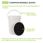 Champion Sports 6 Gallon Ball Bucket