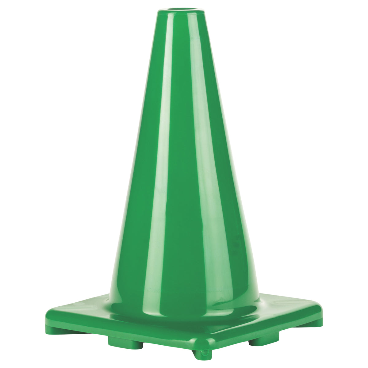 Champion Sports 12"H High-Visibility Flexible Vinyl Cone - Green