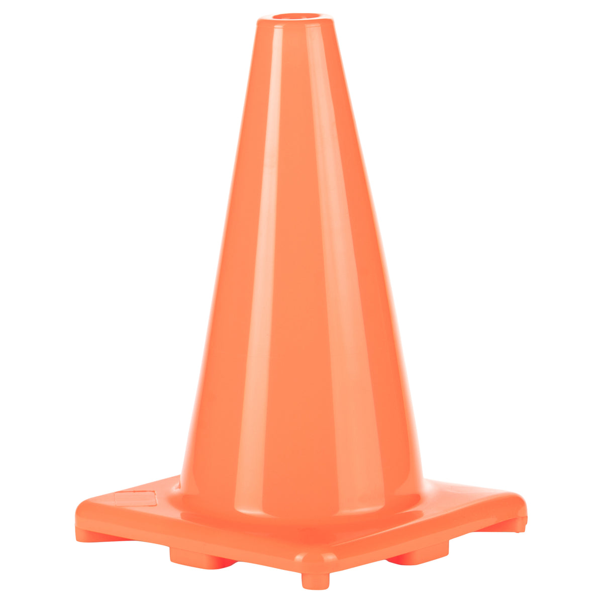 Champion Sports 12"H High-Visibility Flexible Vinyl Cone - Orange
