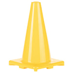 Champion Sports 12"H High-Visibility Flexible Vinyl Cone - Yellow