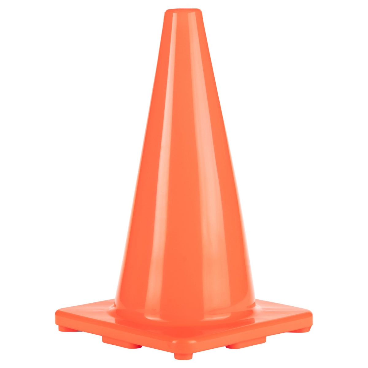 Champion Sports 18" High-Visibility Flexible Vinyl Cone - Orange