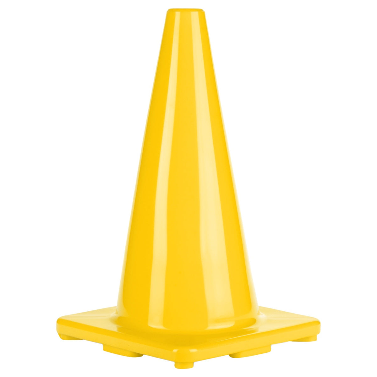 Champion Sports 18" High-Visibility Flexible Vinyl Cone - Yellow