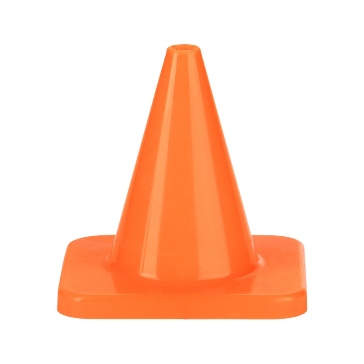 Champion Sports 4"H High-Visibility Flexible Vinyl Cone - Orange