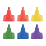 Champion Sports 6" High-Visibility Flexible Vinyl Cone - Set of 6 (Assorted Colors)