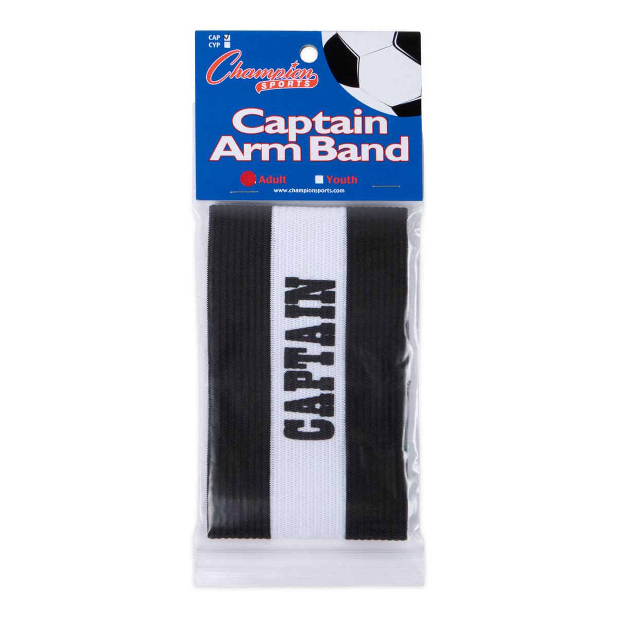 Champion Sports Adult Captain Armband - Black