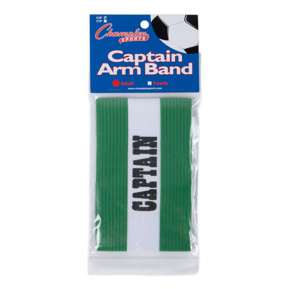 Champion Sports Adult Captain Armband - Green