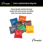Champion Sports Color Labeled Bean Bag Set - Set of 8