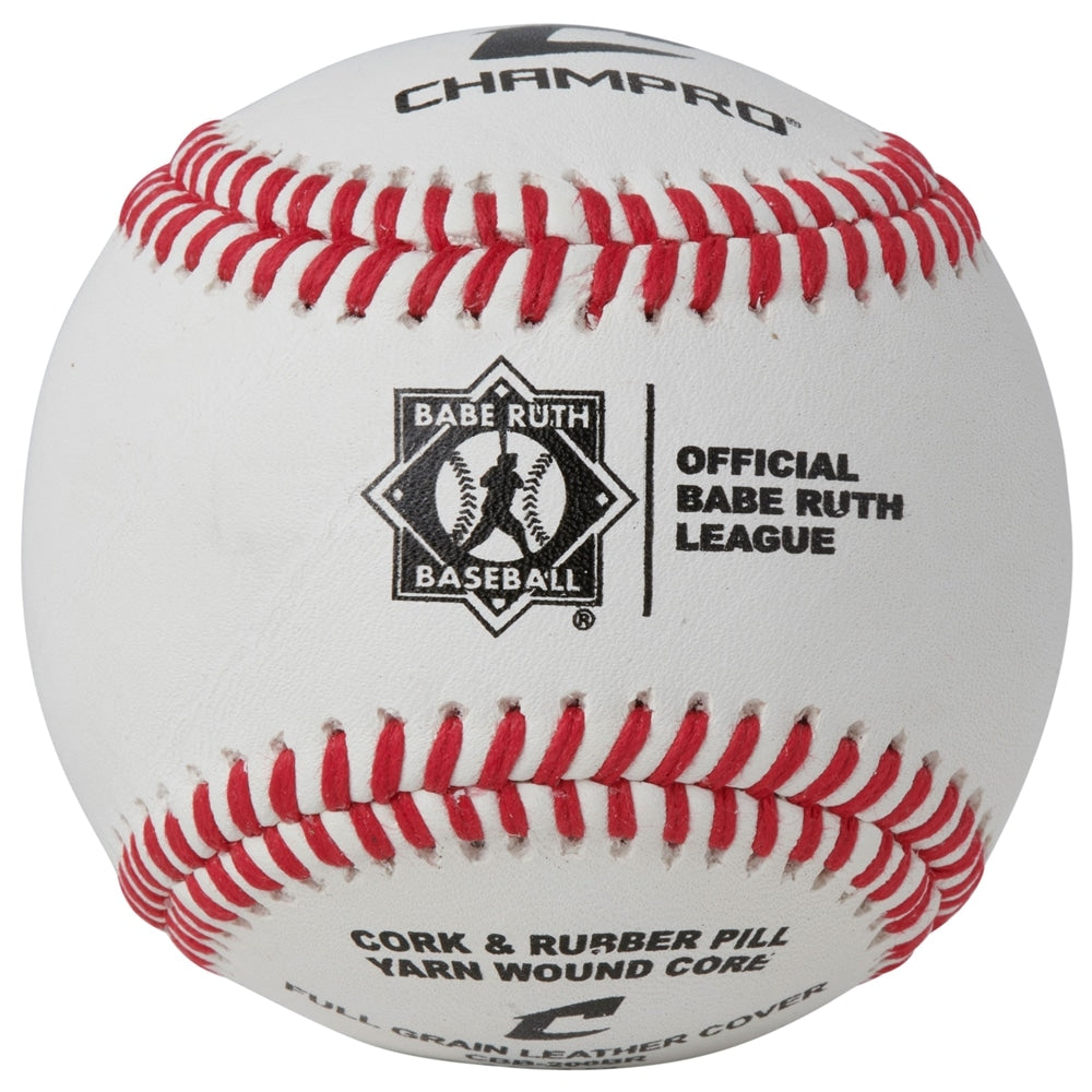 Champro Babe Ruth Baseball - Full Grain Leather Cover