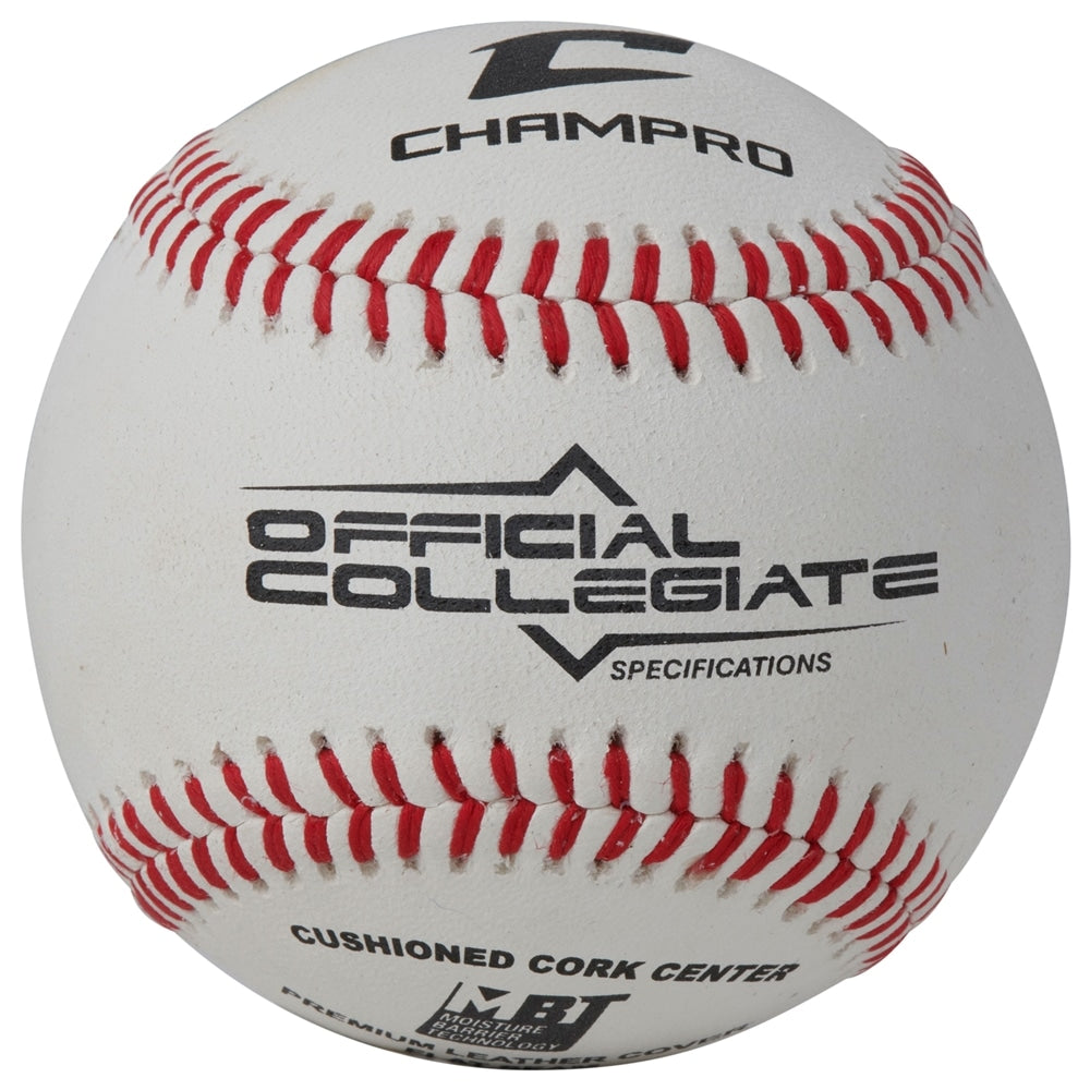 Champro Collegiate Specifications - Full Grain Leather Cover - Flat Seam