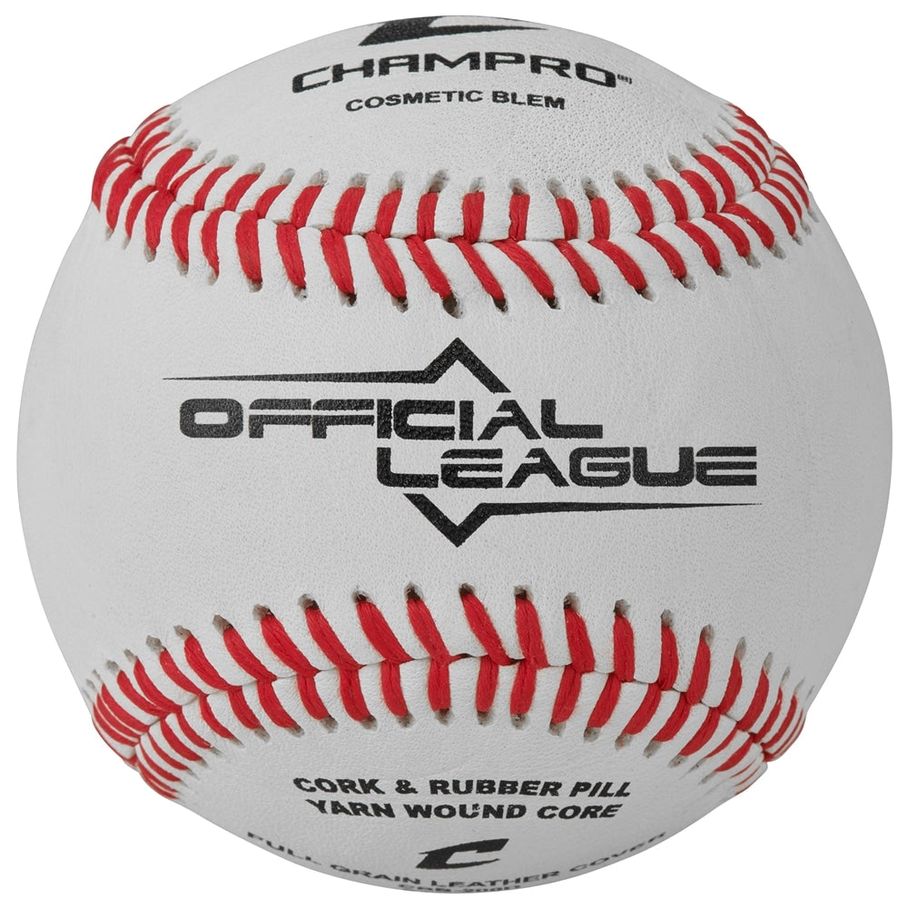 Champro Official League Full Grain Leather Cosmetic Blem 6-Pack Brown Box