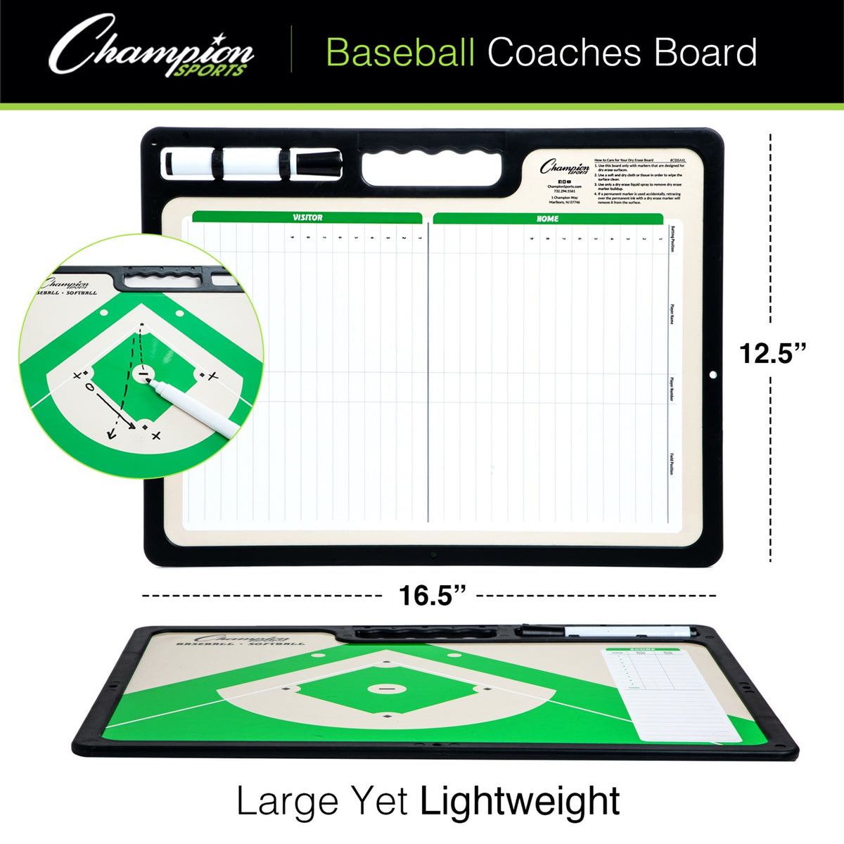 Champion Sports Extra-Large Coaches Board