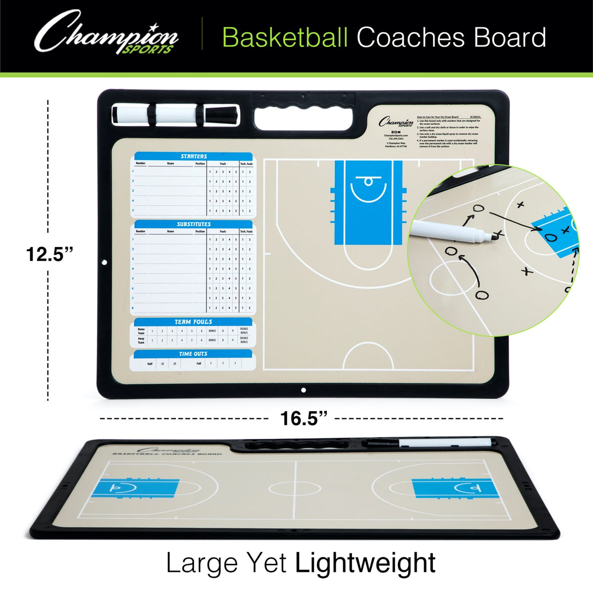 Champion Sports Extra-Large Coaches Board