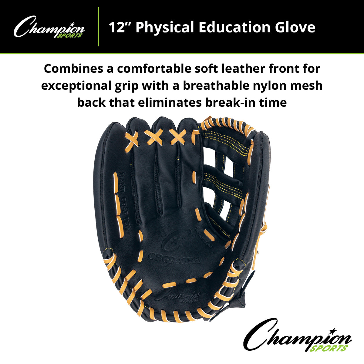 Champion Sports CBG940 12" Physical Education Fielder's Glove