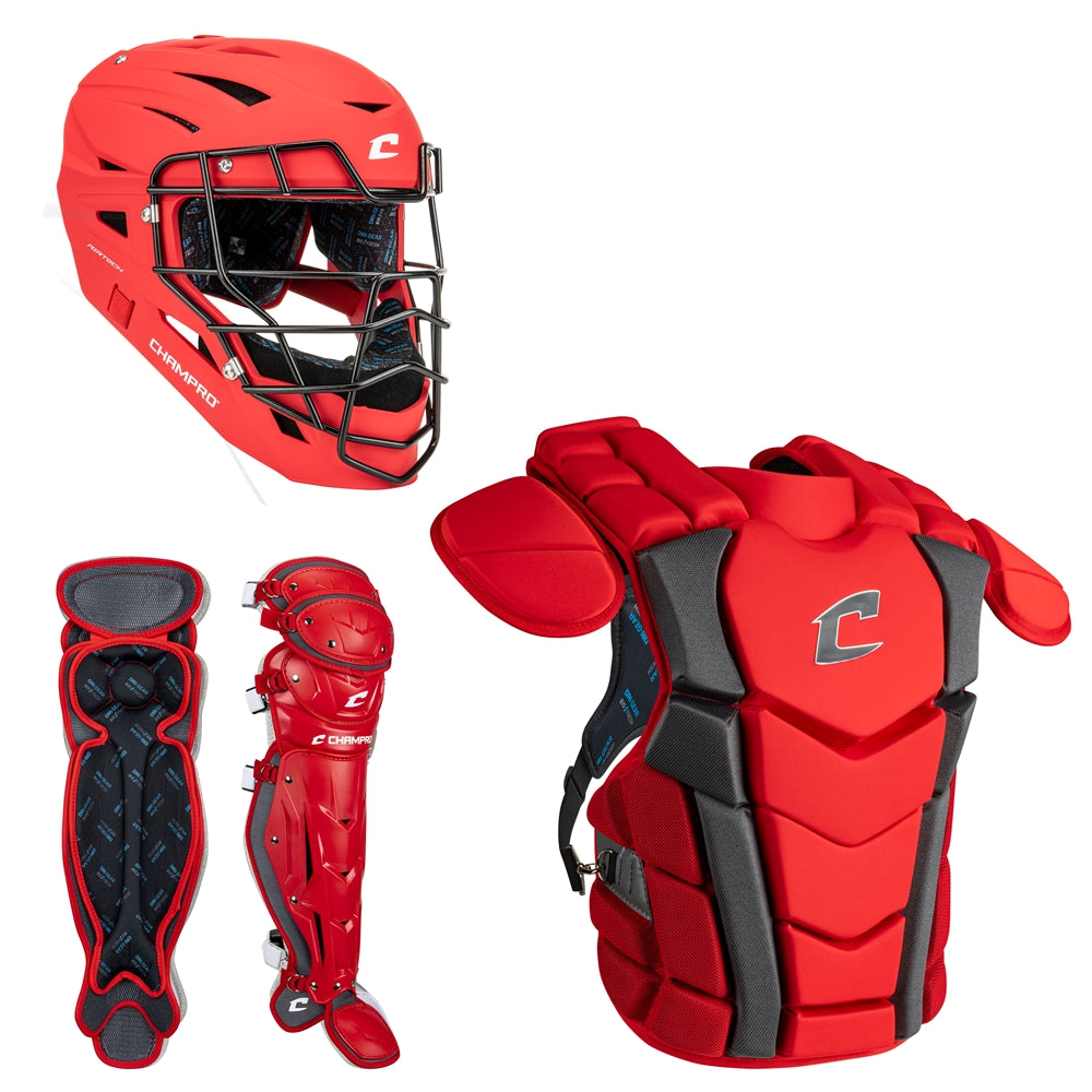 Champro Optimus Champion Plus Catcher's Kit - Scarlet