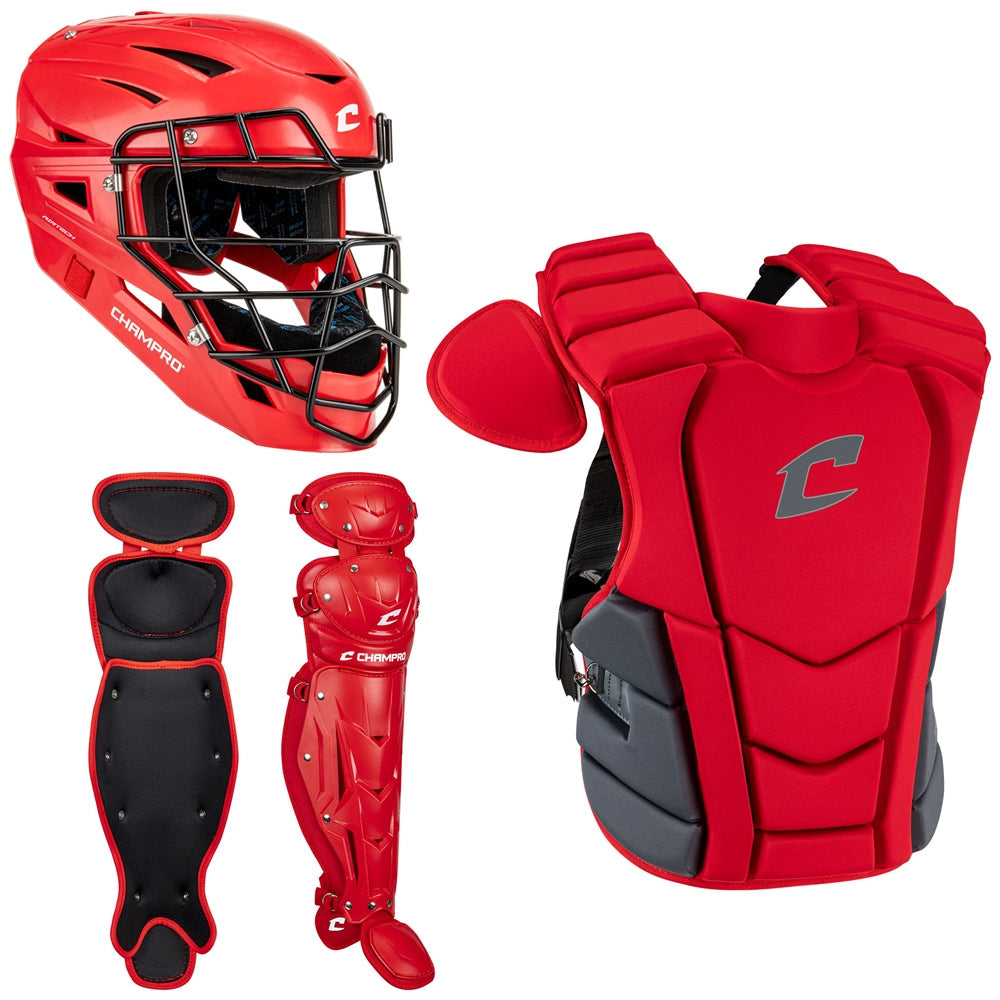 Champro Optimus Champion Select Catcher's Kit - Scarlet