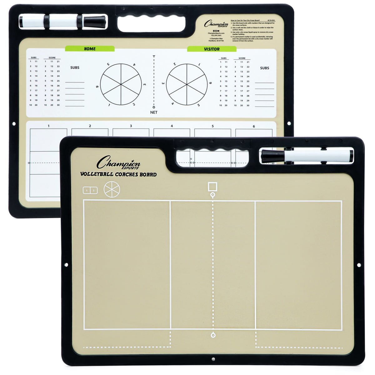 Champion Sports Extra-Large Coaches Board - Volleyball