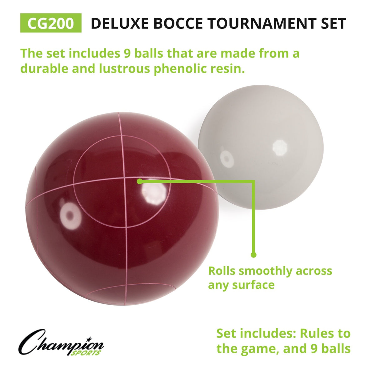 Champion Sports Tournament Series Bocce Set