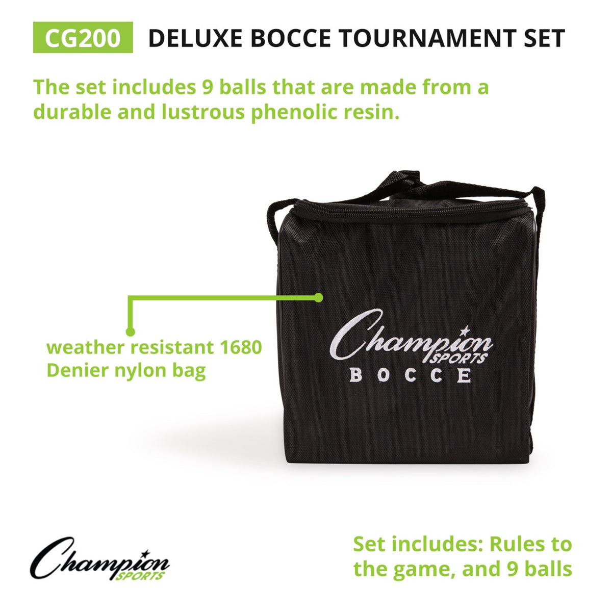 Champion Sports Tournament Series Bocce Set