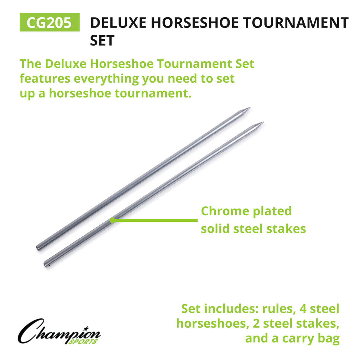 Champion Sports Tournament Series Horseshoe Set
