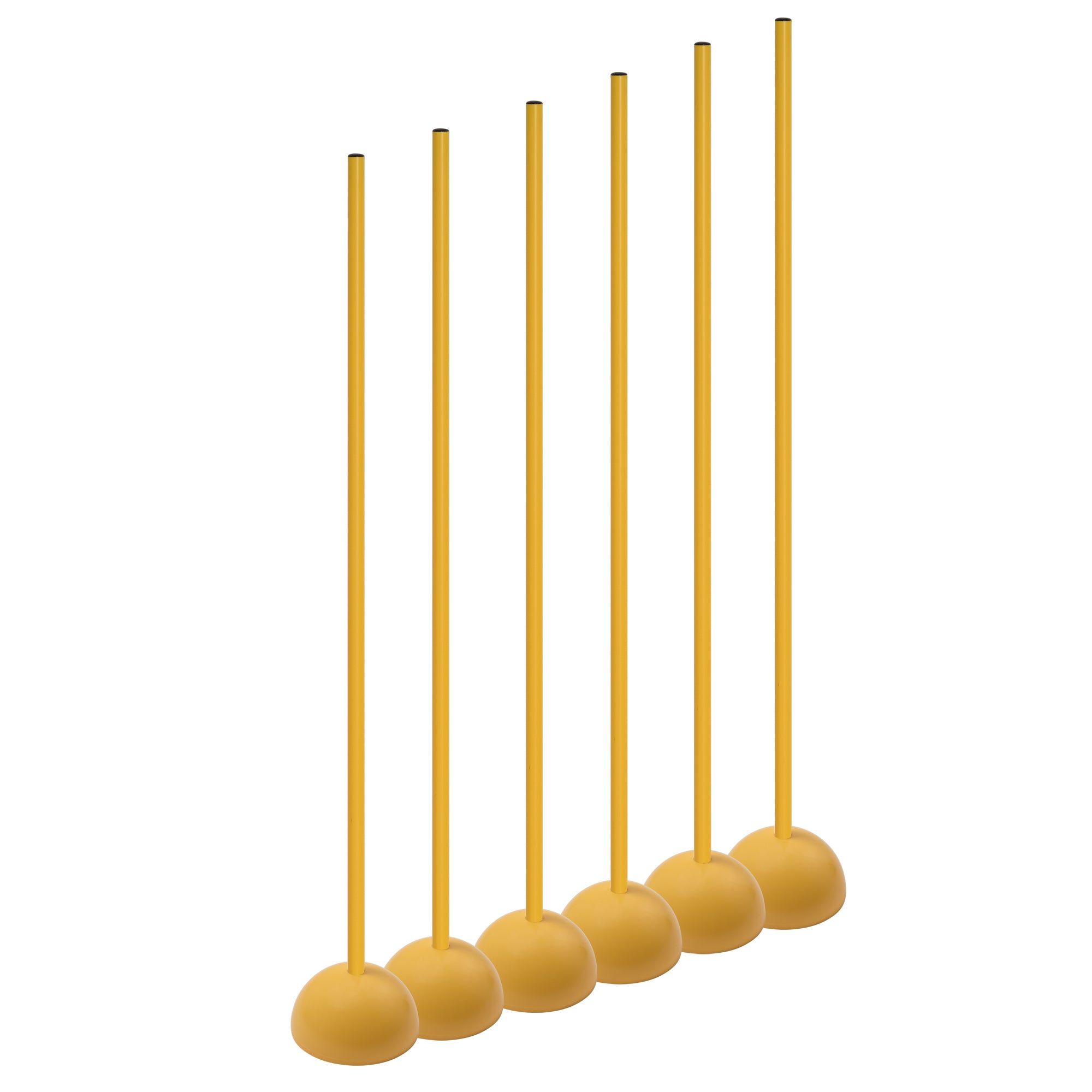 Champion Sports Coaching Sticks with Base - Set of 6