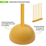 Champion Sports Coaching Sticks with Base - Set of 6