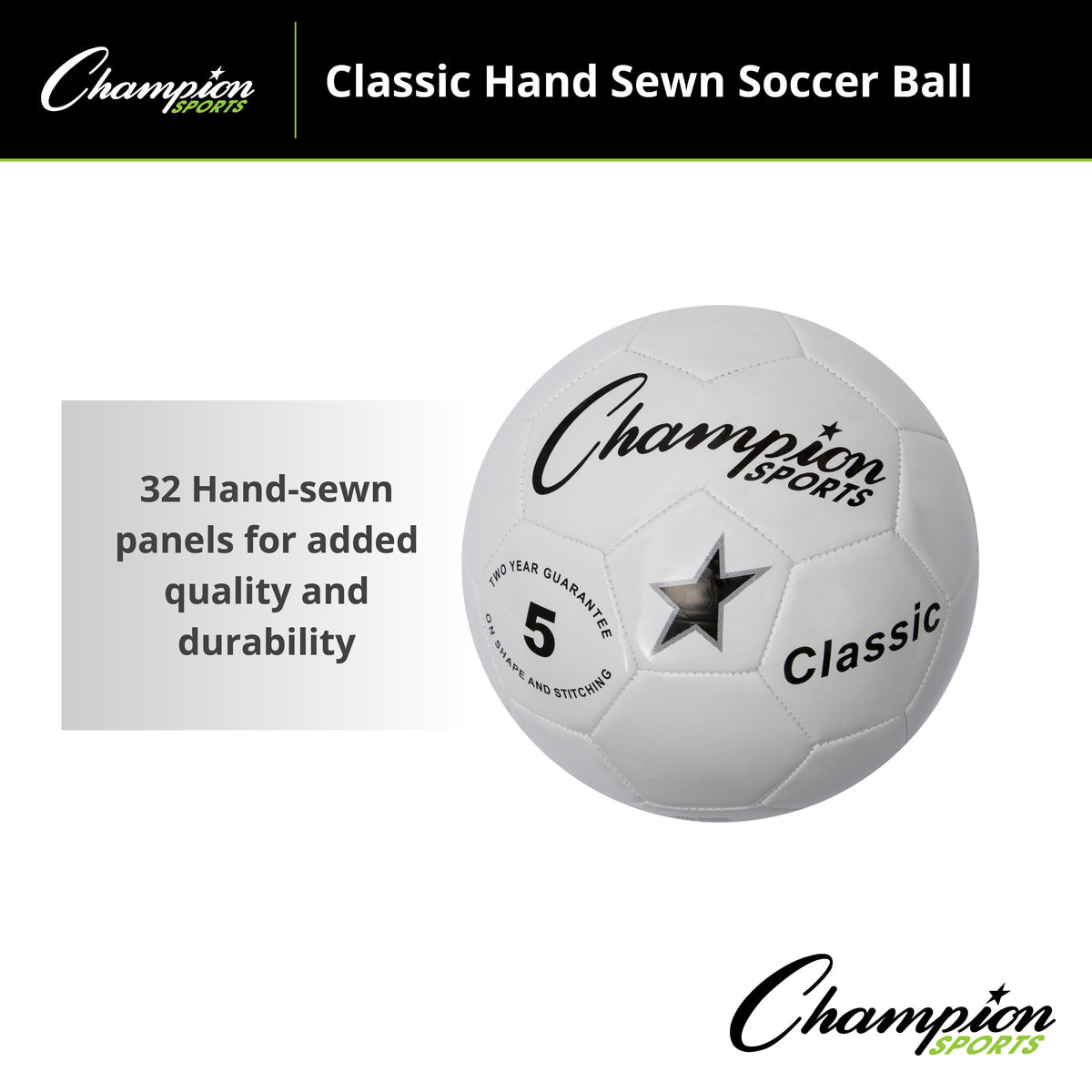 Champion Sports Classic Soccer Ball - Size 5