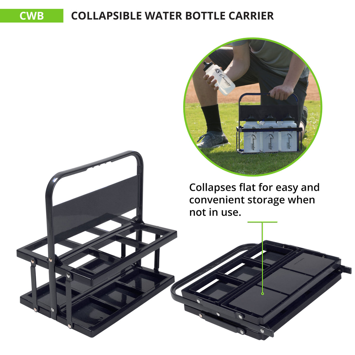 Champion Sports Collapsible Water Bottle Carrier