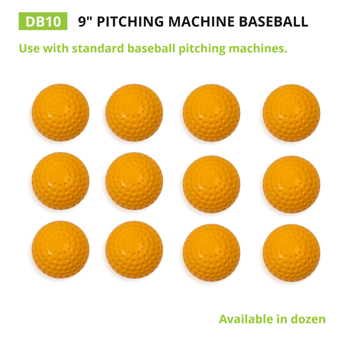 Champion Sports Dimpled Pitching Machine Baseballs - Dozen