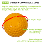 Champion Sports Dimpled Pitching Machine Baseballs - Dozen