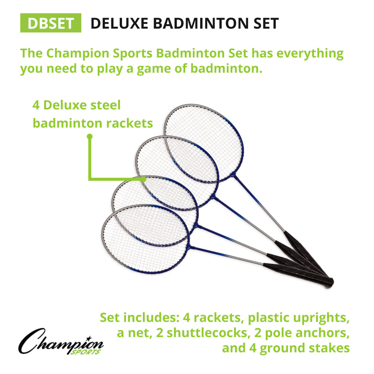 Champion Sports Deluxe Badminton Set