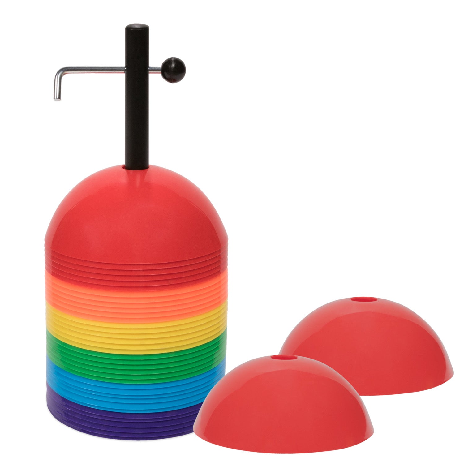 Champion Sports Rigid Dome Cone Set - Set of 36